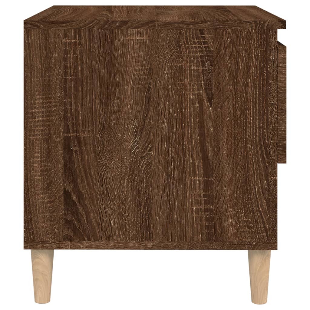 Yöpöydät 2 kpl ruskea tammi 50x46x50 cm tekninen puu - Sisustajankoti.fi