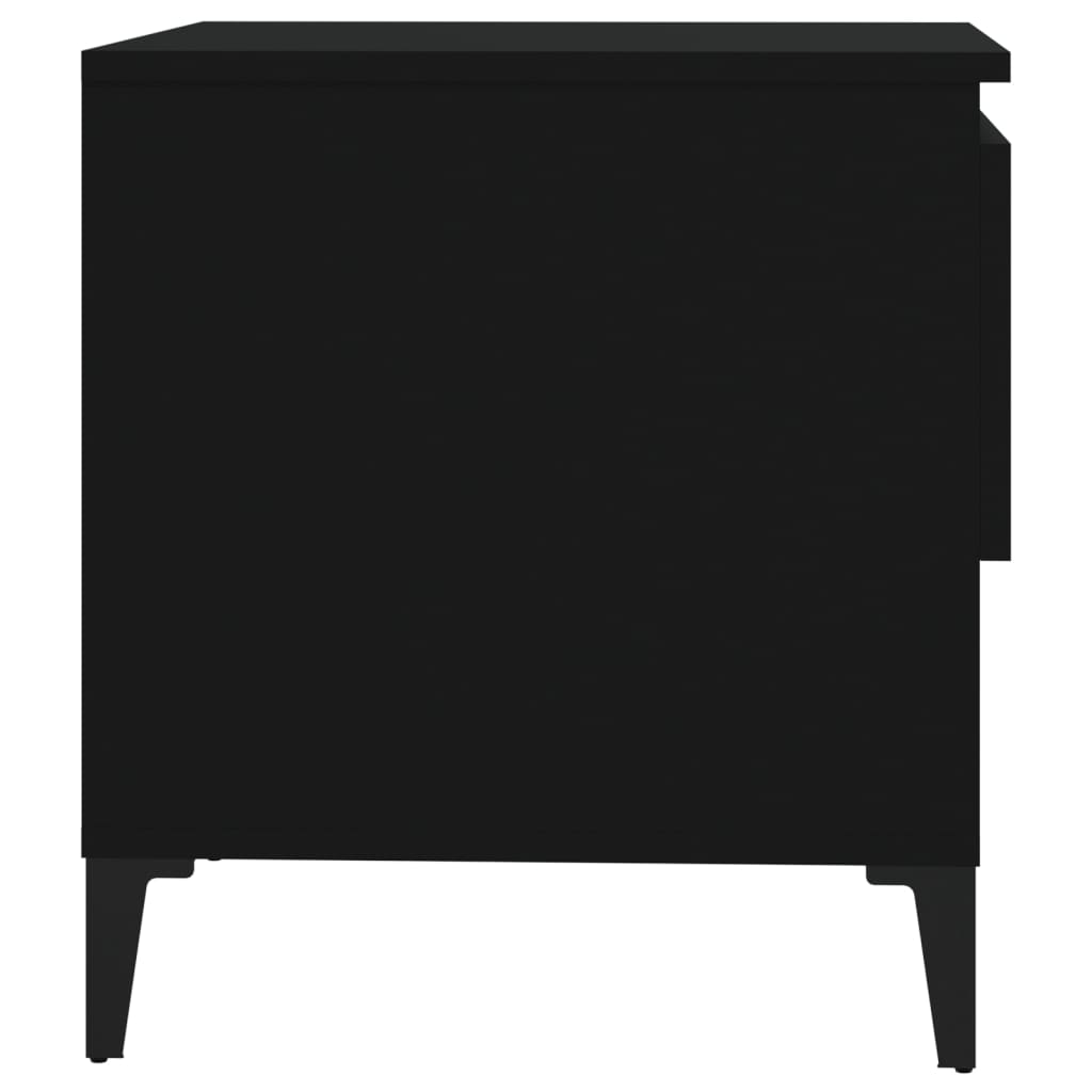 Sivupöytä musta 50x46x50 cm tekninen puu - Sisustajankoti.fi