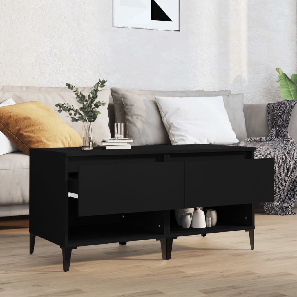 Sivupöydät 2 kpl musta 50x46x50 cm tekninen puu - Sisustajankoti.fi