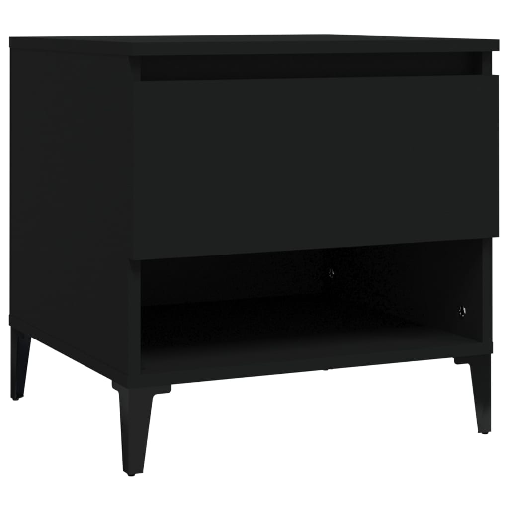 Sivupöydät 2 kpl musta 50x46x50 cm tekninen puu - Sisustajankoti.fi