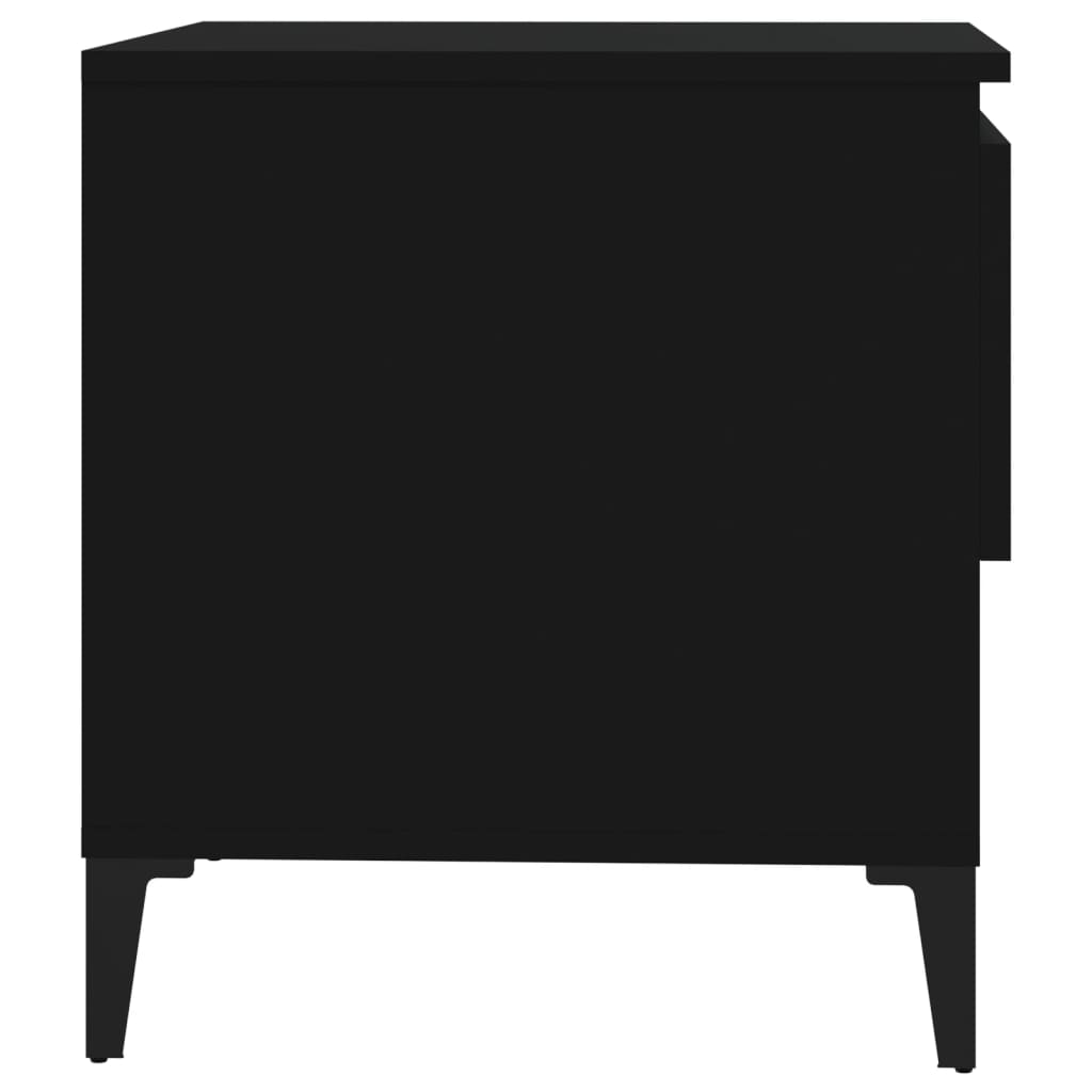 Sivupöydät 2 kpl musta 50x46x50 cm tekninen puu - Sisustajankoti.fi