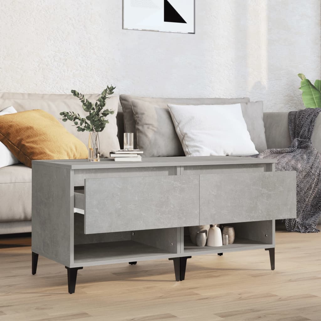 Sivupöydät 2 kpl betoninharmaa 50x46x50 cm tekninen puu - Sisustajankoti.fi