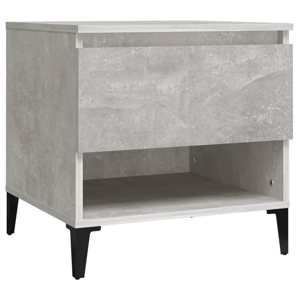 Sivupöydät 2 kpl betoninharmaa 50x46x50 cm tekninen puu - Sisustajankoti.fi