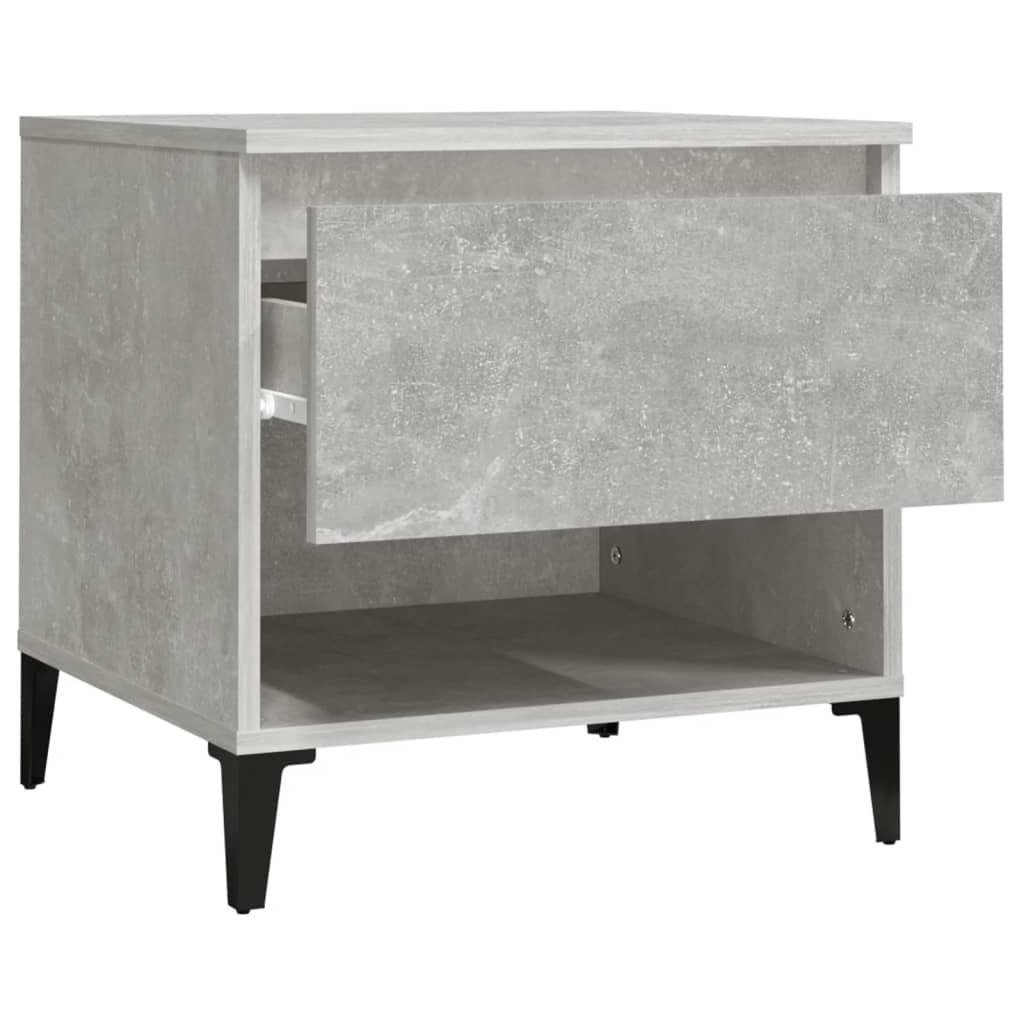 Sivupöydät 2 kpl betoninharmaa 50x46x50 cm tekninen puu - Sisustajankoti.fi