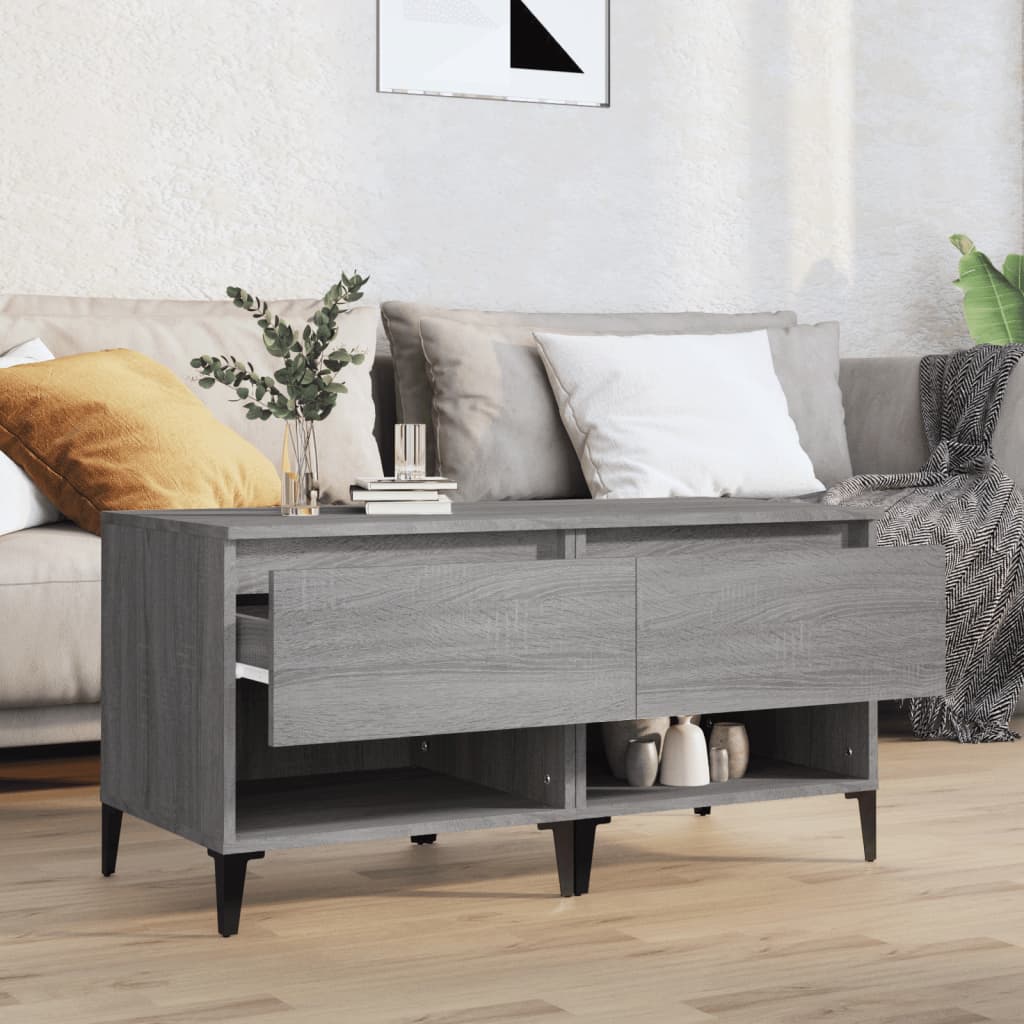 Sivupöydät 2 kpl harmaa Sonoma 50x46x50 cm tekninen puu - Sisustajankoti.fi