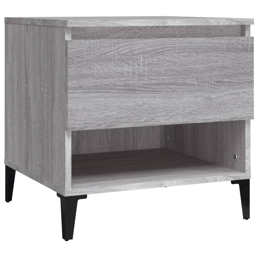 Sivupöydät 2 kpl harmaa Sonoma 50x46x50 cm tekninen puu - Sisustajankoti.fi
