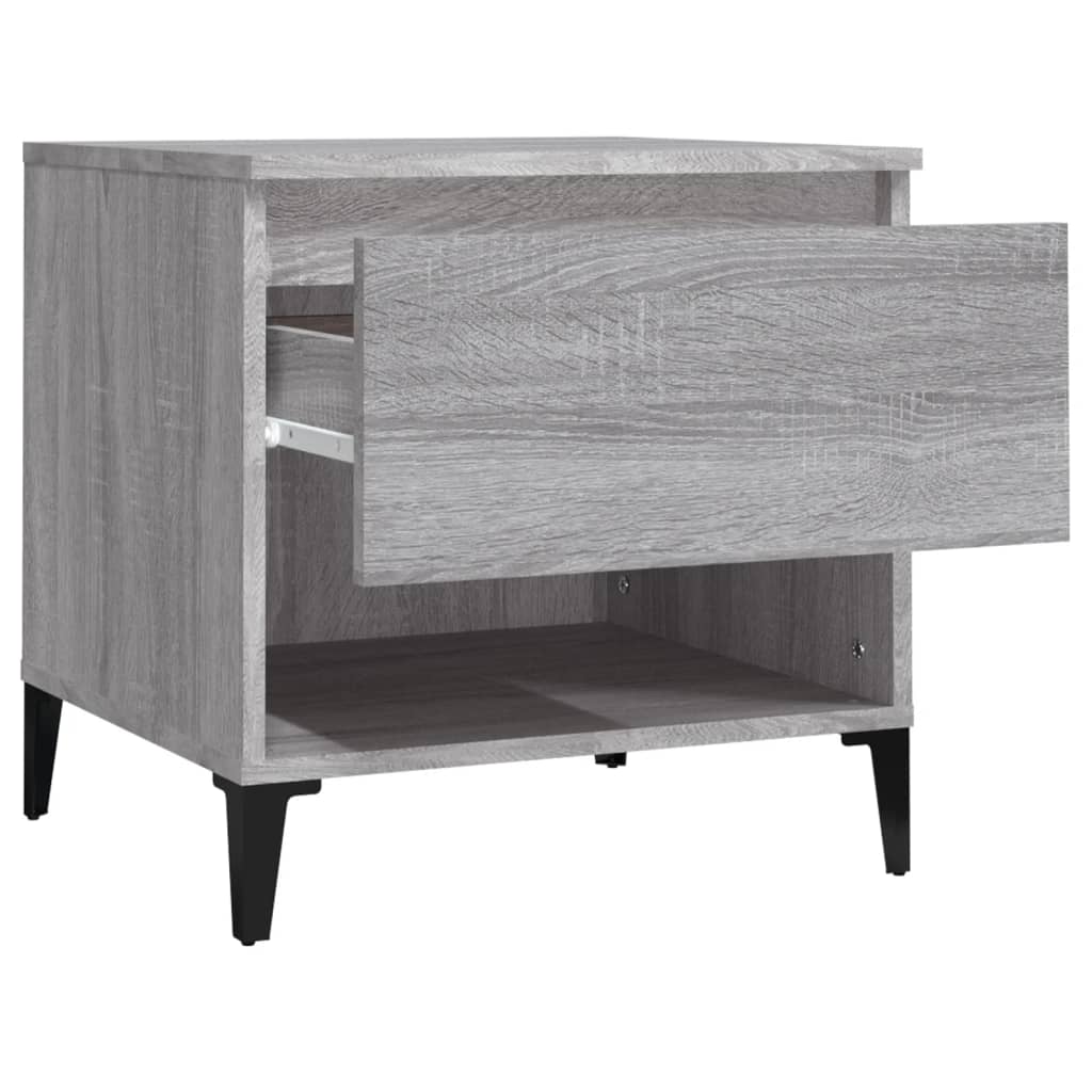 Sivupöydät 2 kpl harmaa Sonoma 50x46x50 cm tekninen puu - Sisustajankoti.fi