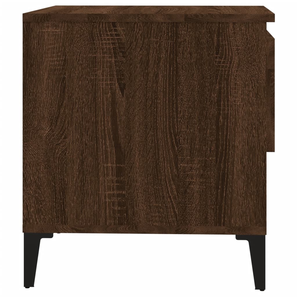 Sivupöydät 2 kpl ruskea tammi 50x46x50 cm tekninen puu - Sisustajankoti.fi
