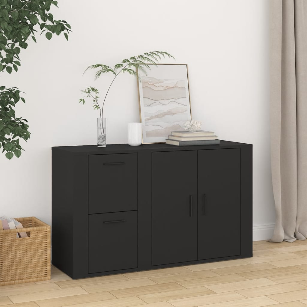 Senkki musta 100x33x59,5 cm tekninen puu - Sisustajankoti.fi