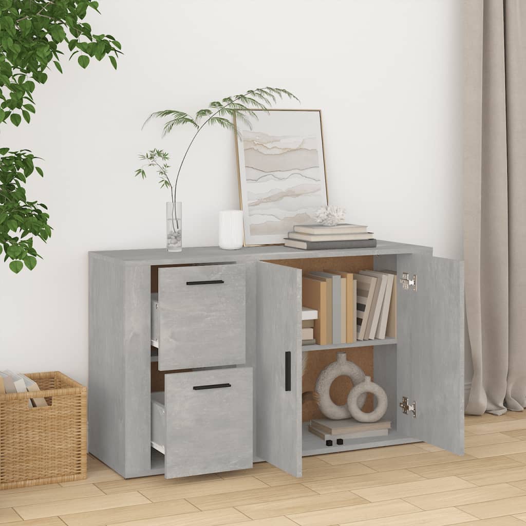 Senkki betoninharmaa 100x33x59,5 cm tekninen puu - Sisustajankoti.fi
