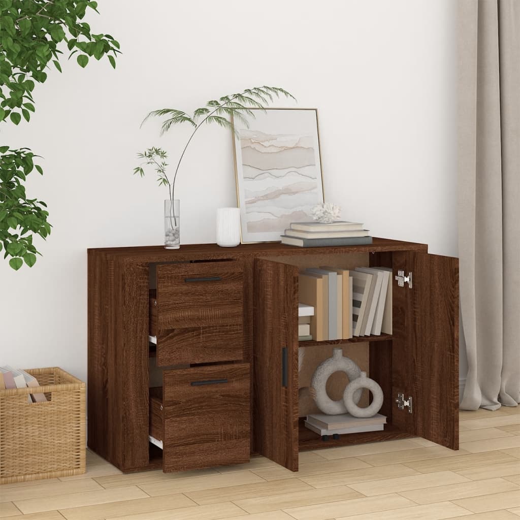 Senkki ruskea tammi 100x33x59,5 cm tekninen puu - Sisustajankoti.fi