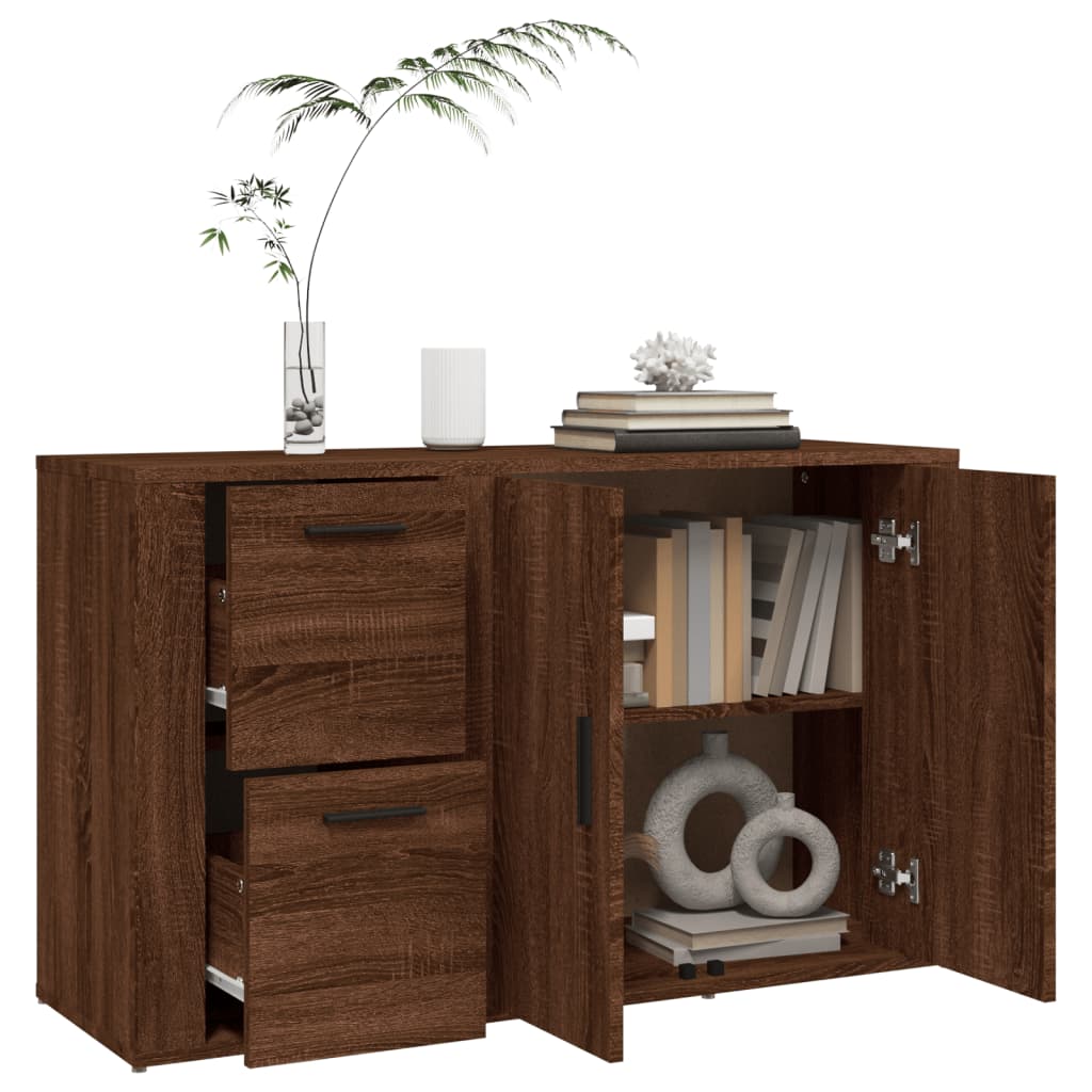 Senkki ruskea tammi 100x33x59,5 cm tekninen puu - Sisustajankoti.fi