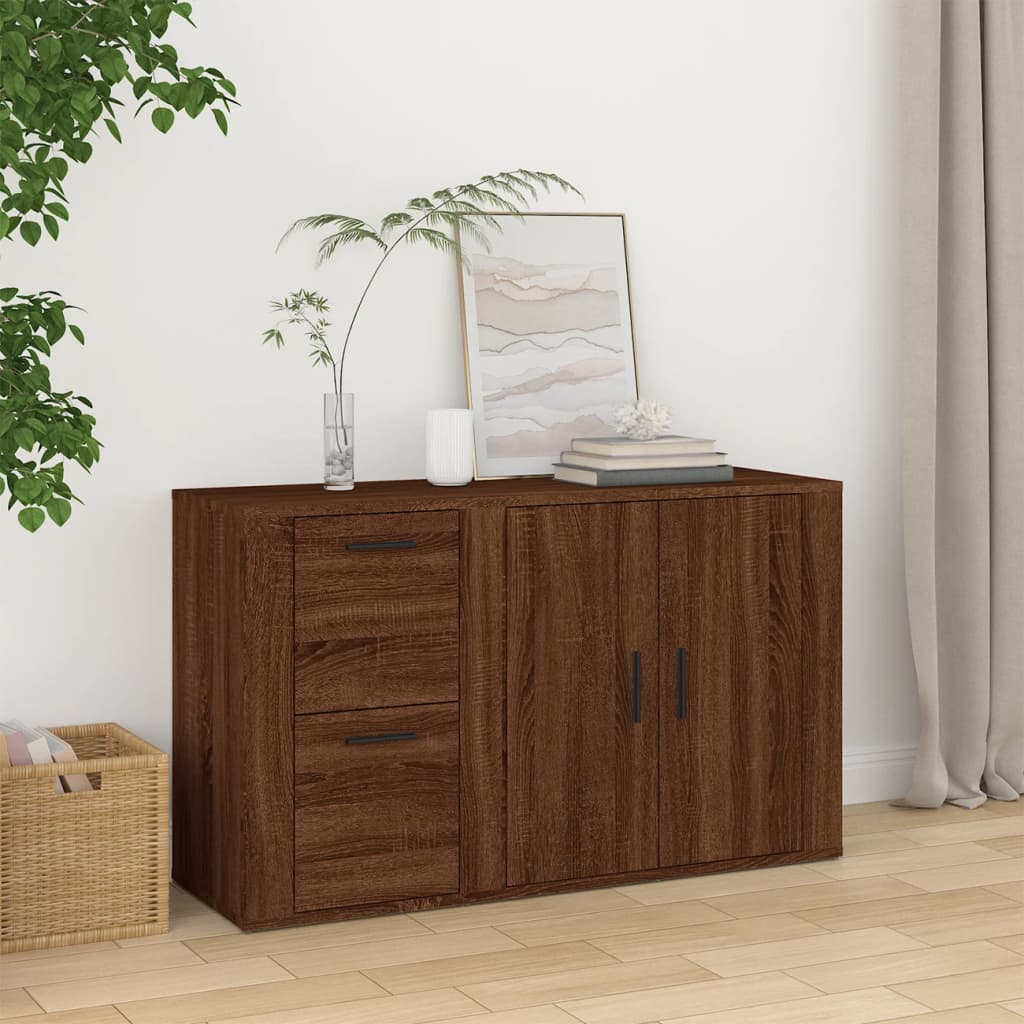 Senkki ruskea tammi 100x33x59,5 cm tekninen puu - Sisustajankoti.fi