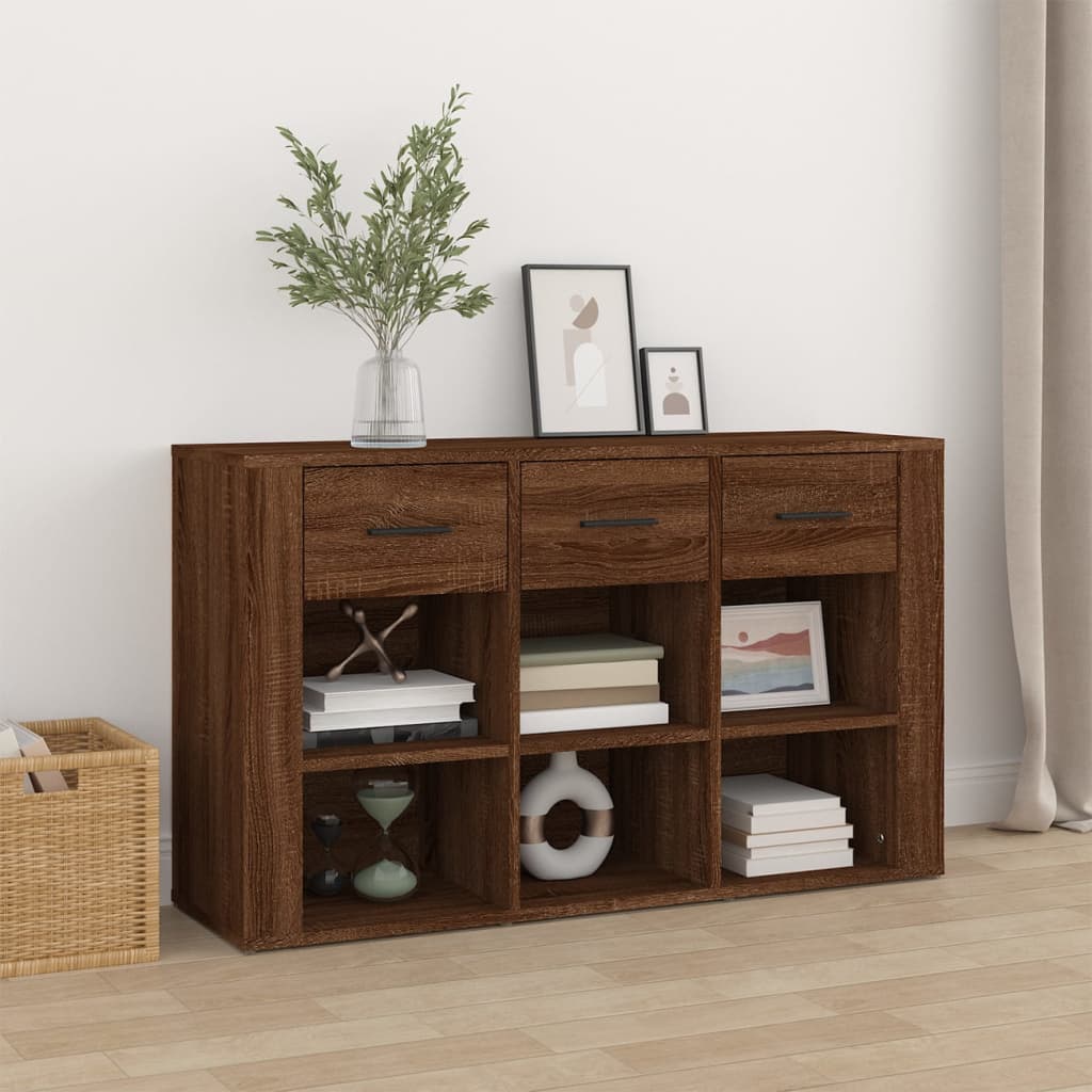 Senkki ruskea tammi 100x30x59,5 cm tekninen puu - Sisustajankoti.fi