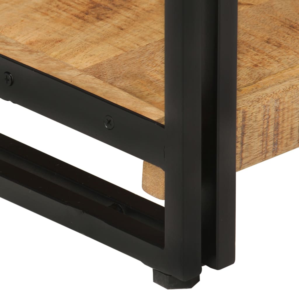 3-tasoinen Kirjahylly 77x30x80 cm täysi mangopuu ja rauta - Sisustajankoti.fi
