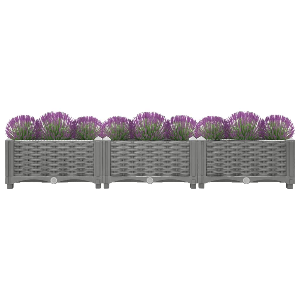 Korotettu kukkalaatikko 120x40x23 cm polypropeeni - Sisustajankoti.fi