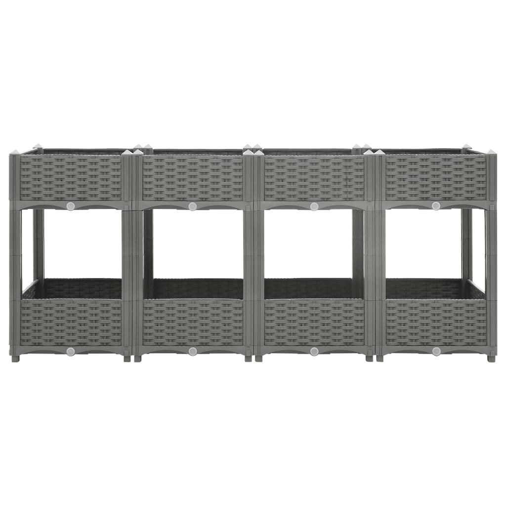 Korotettu kukkalaatikko 160x40x71 cm polypropeeni - Sisustajankoti.fi