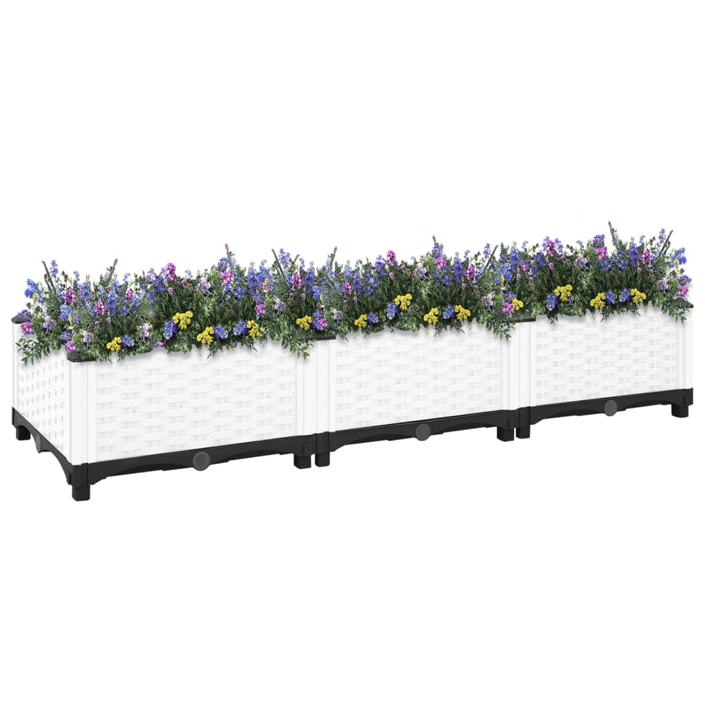 Korotettu kukkalaatikko 120x40x23 cm polypropeeni - Sisustajankoti.fi