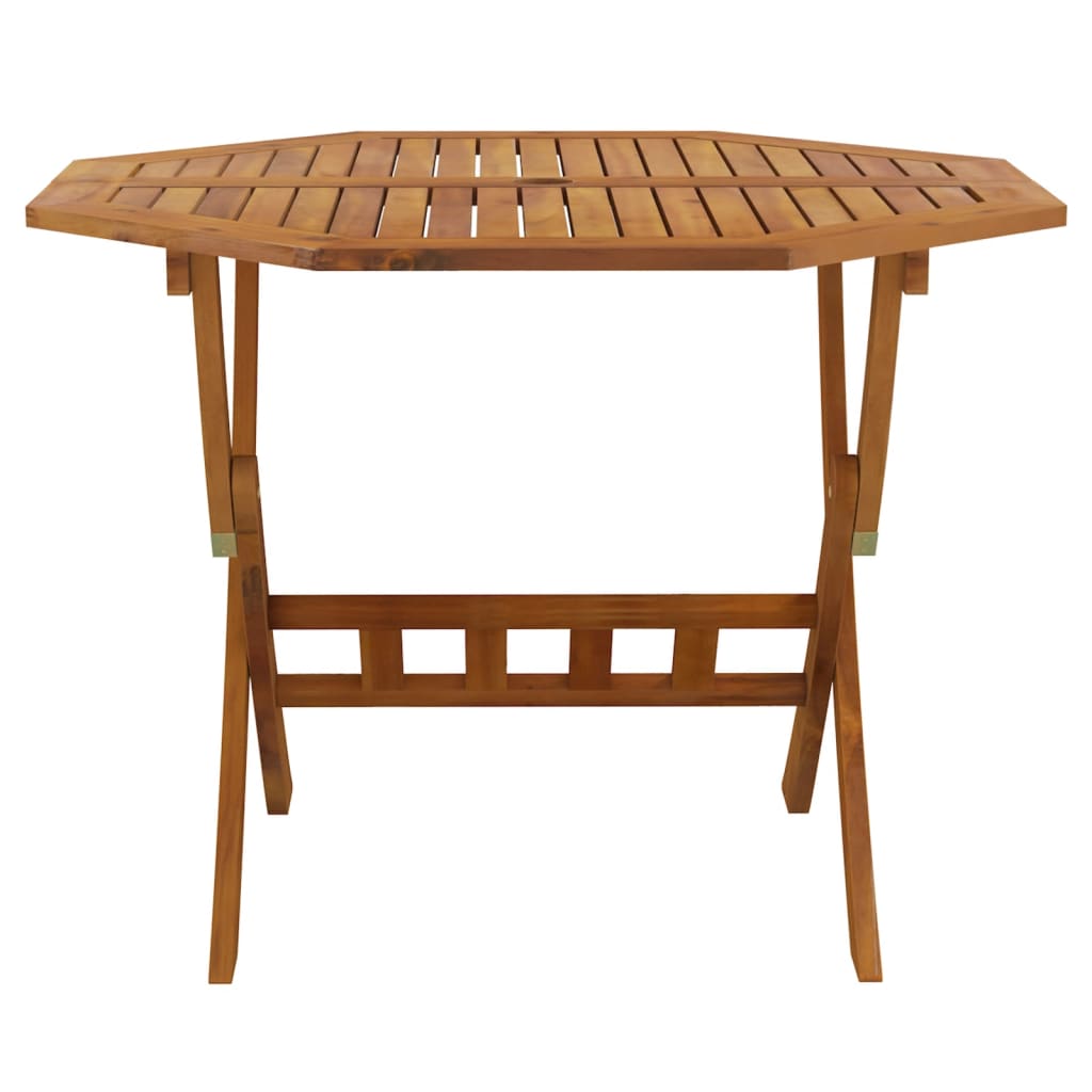 Kokoontaittuva puutarhapöytä 90x75 cm täysi akaasiapuu - Sisustajankoti.fi