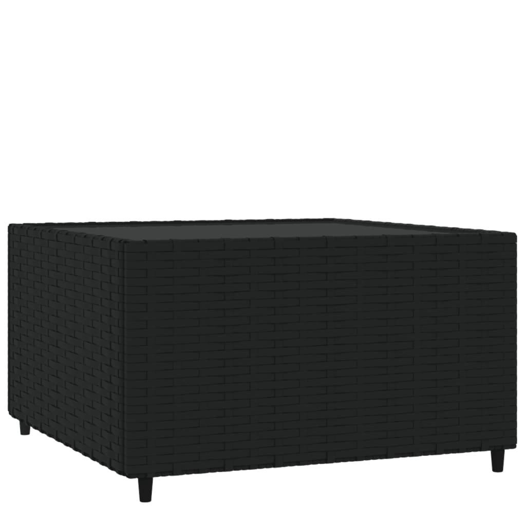 Puutarhapöytä musta 50x50x30 cm polyrottinki - Sisustajankoti.fi