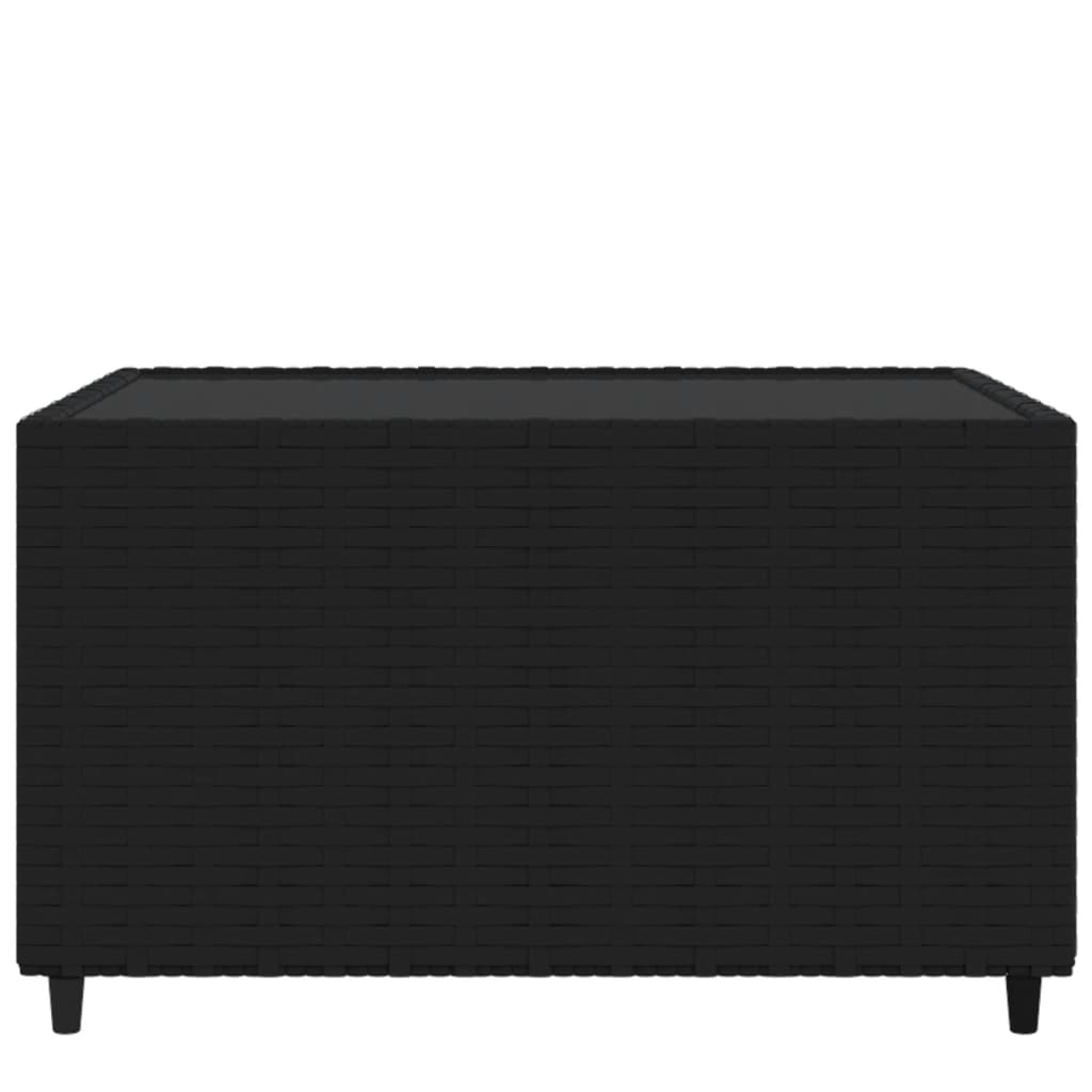 Puutarhapöytä musta 50x50x30 cm polyrottinki - Sisustajankoti.fi