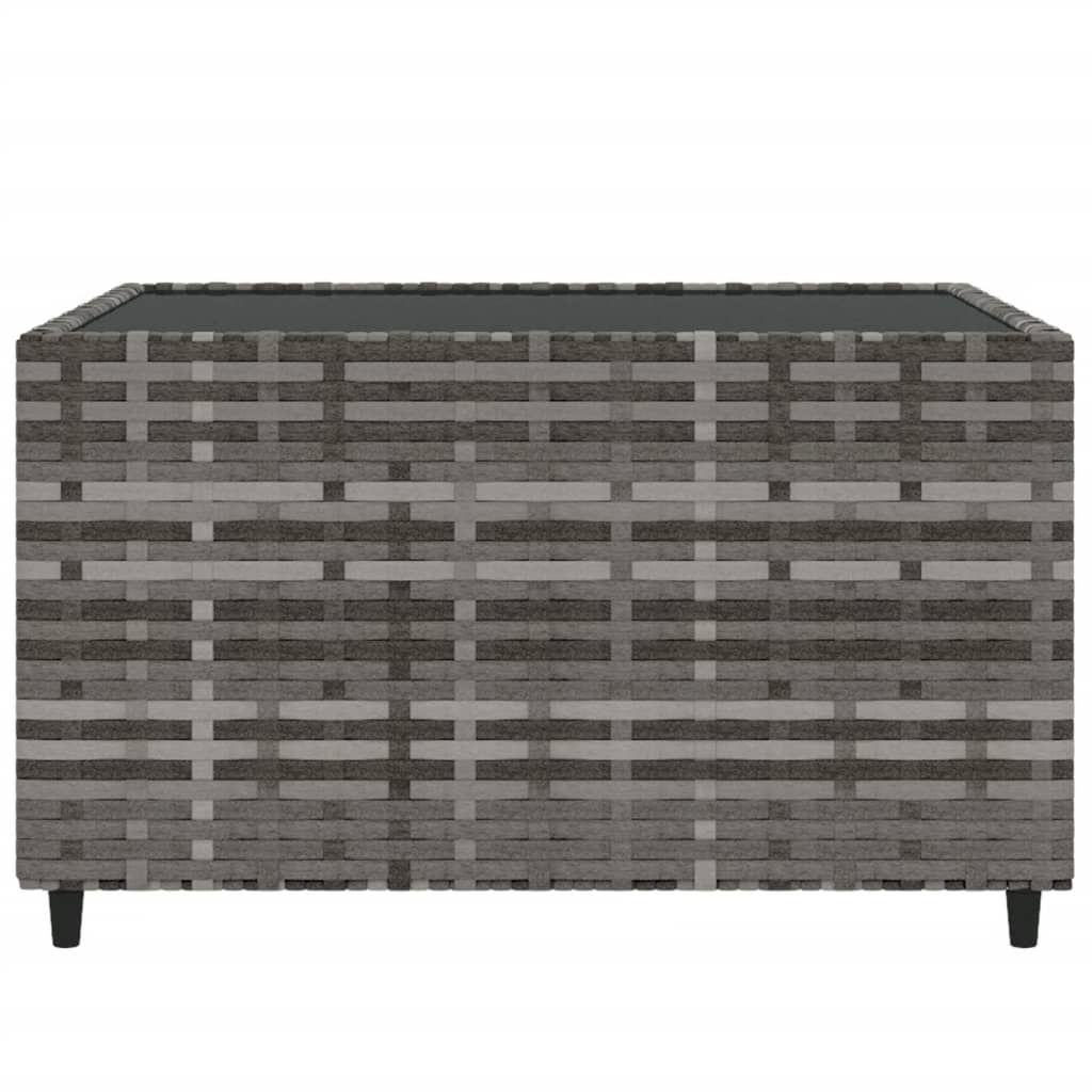 Puutarhapöytä harmaa 50x50x30 cm polyrottinki - Sisustajankoti.fi