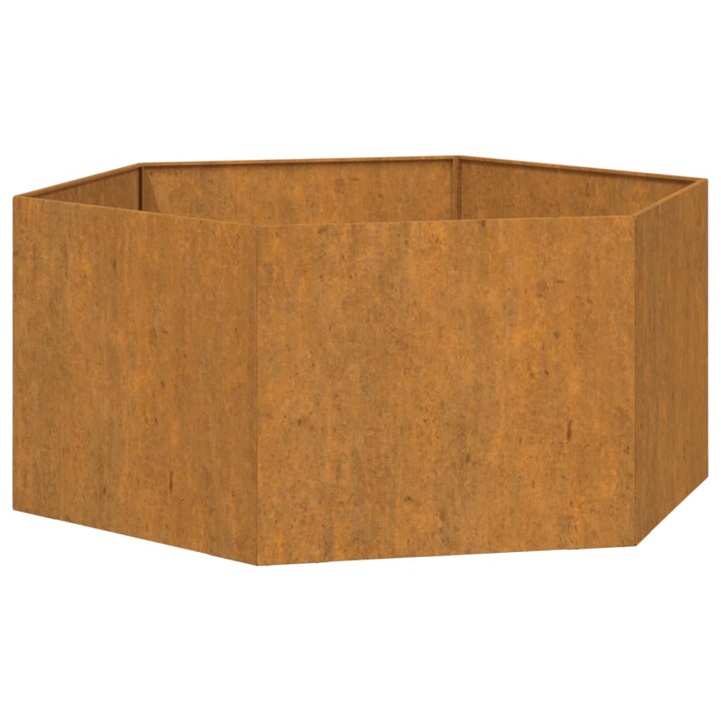 Kukkalaatikko harmaa 90x90x45 cm säänkestävä teräs - Sisustajankoti.fi