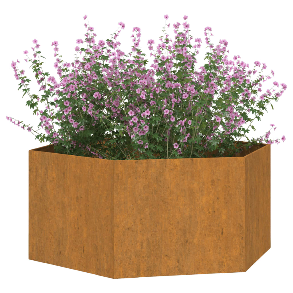 Kukkalaatikko harmaa 90x90x45 cm säänkestävä teräs - Sisustajankoti.fi