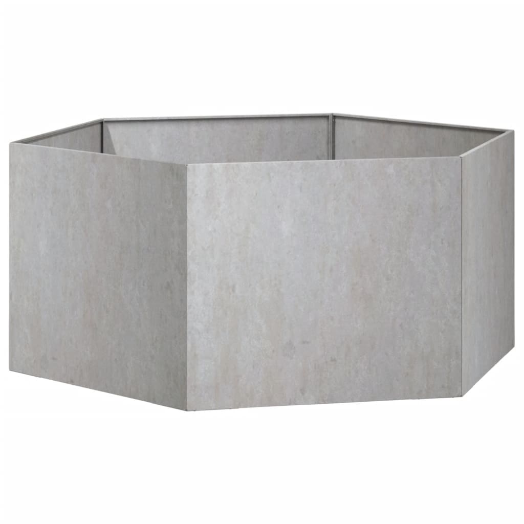 Kukkalaatikko harmaa 90x90x45 cm säänkestävä teräs - Sisustajankoti.fi