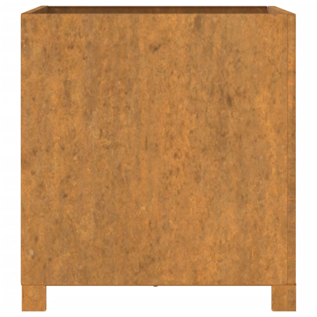 Kukkalaatikot jaloilla 2kpl harmaa 49x47x50cm säänkestävä teräs - Sisustajankoti.fi