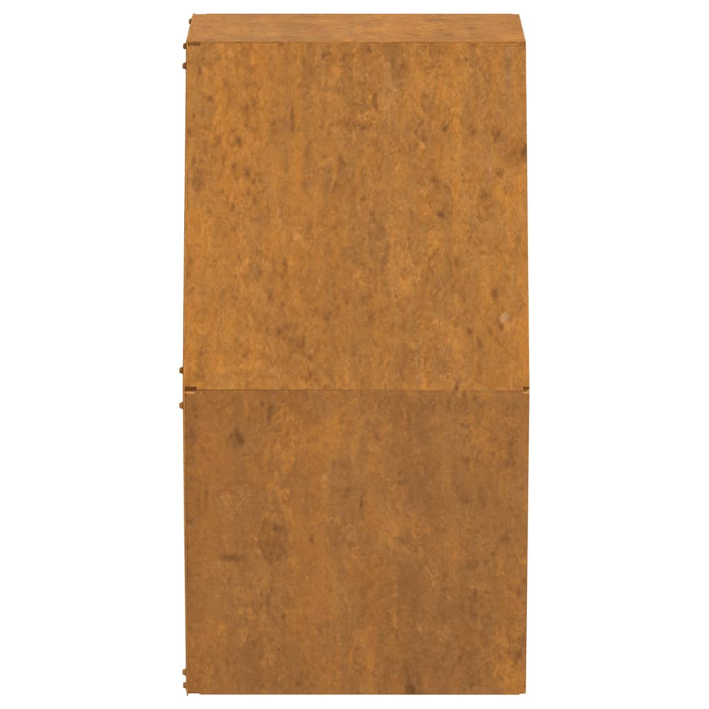 Kukkalaatikot seinälle 2 kpl Corten teräs 30x10x25 cm - Sisustajankoti.fi
