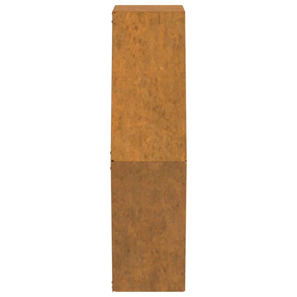 Kukkalaatikot seinälle 2 kpl Corten teräs 46x10x40 cm - Sisustajankoti.fi
