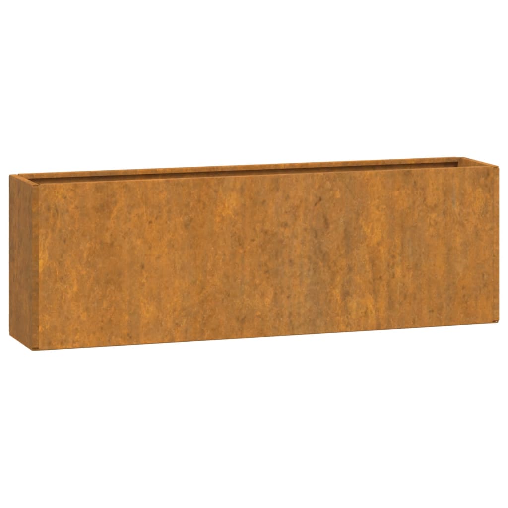 Kukkalaatikot seinälle 2 kpl Corten teräs 53x10x17 cm - Sisustajankoti.fi