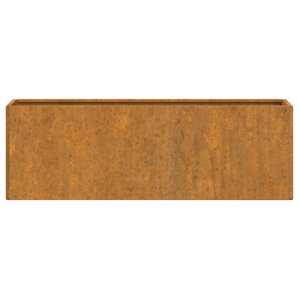 Kukkalaatikot seinälle 2 kpl Corten teräs 53x10x17 cm - Sisustajankoti.fi