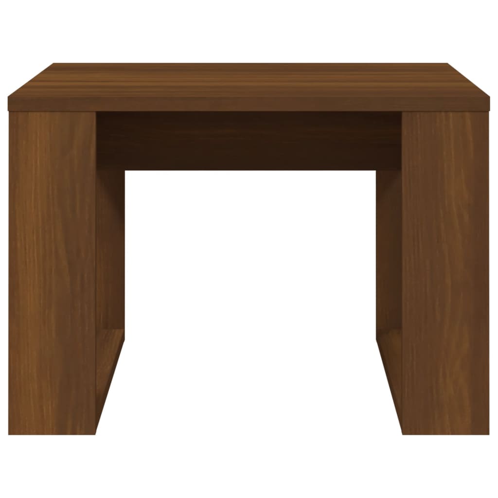 Sivupöytä ruskea tammi 50x50x35 cm tekninen puu - Sisustajankoti.fi