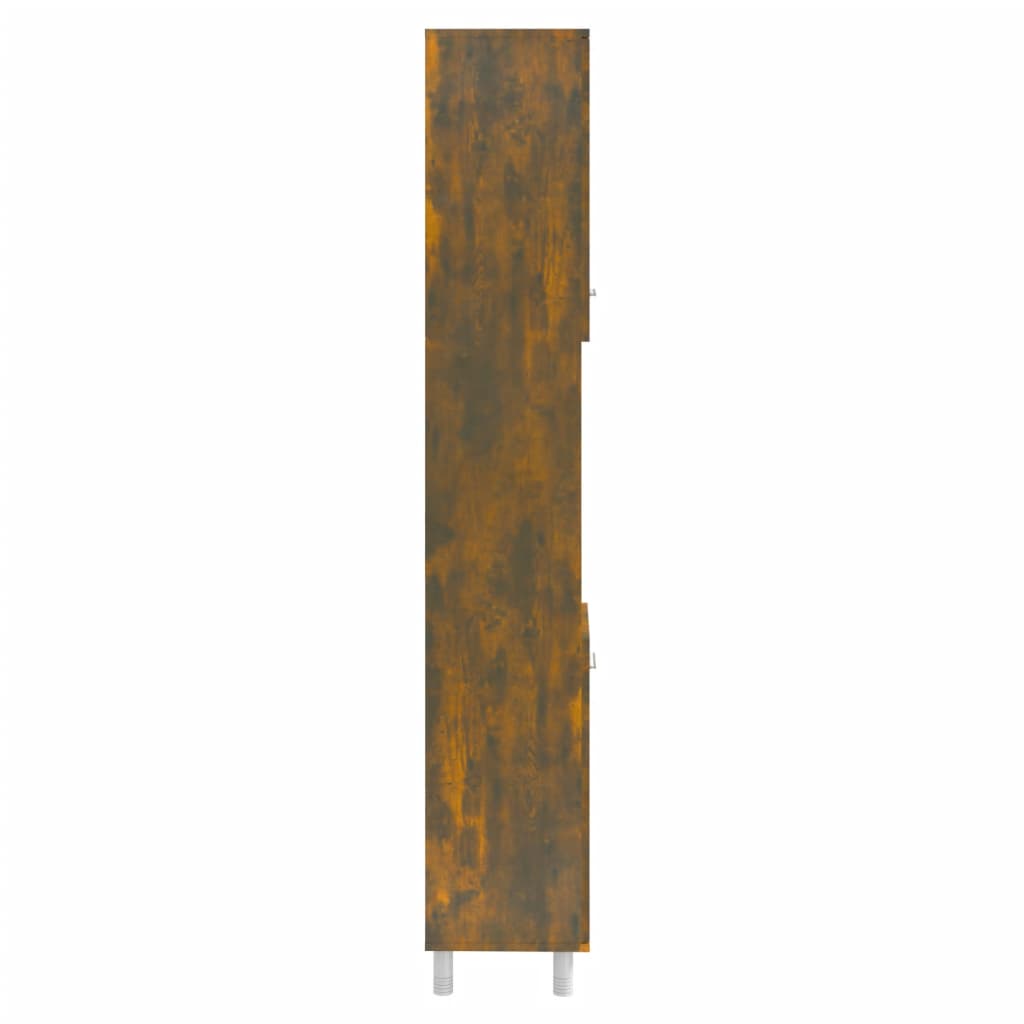 Kylpyhuoneen kaappi savutammi 30x30x179 cm tekninen puu - Sisustajankoti.fi