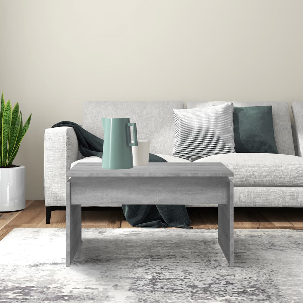 Sohvapöytä harmaa Sonoma 68x50x38 cm tekninen puu - Sisustajankoti.fi