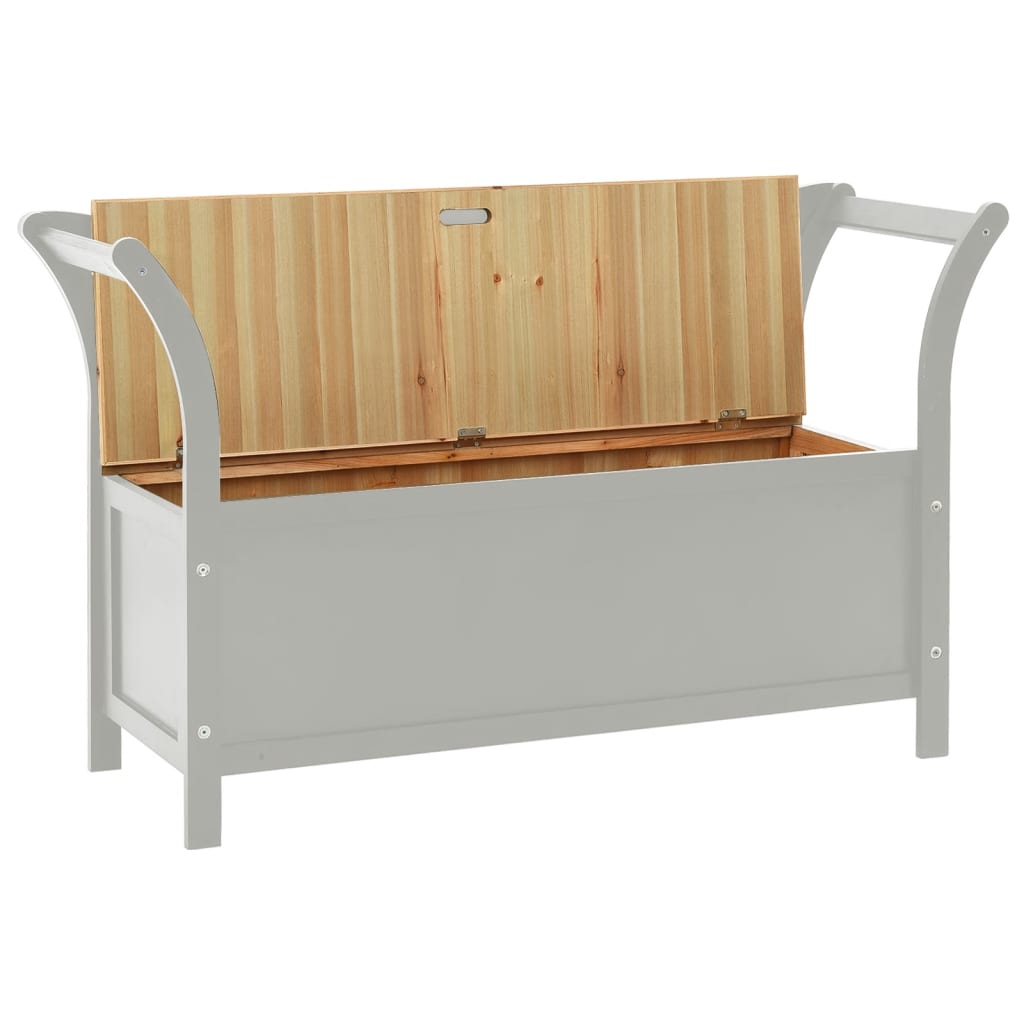 Penkki harmaa 107x45x75,5 cm täysi kuusi - Sisustajankoti.fi
