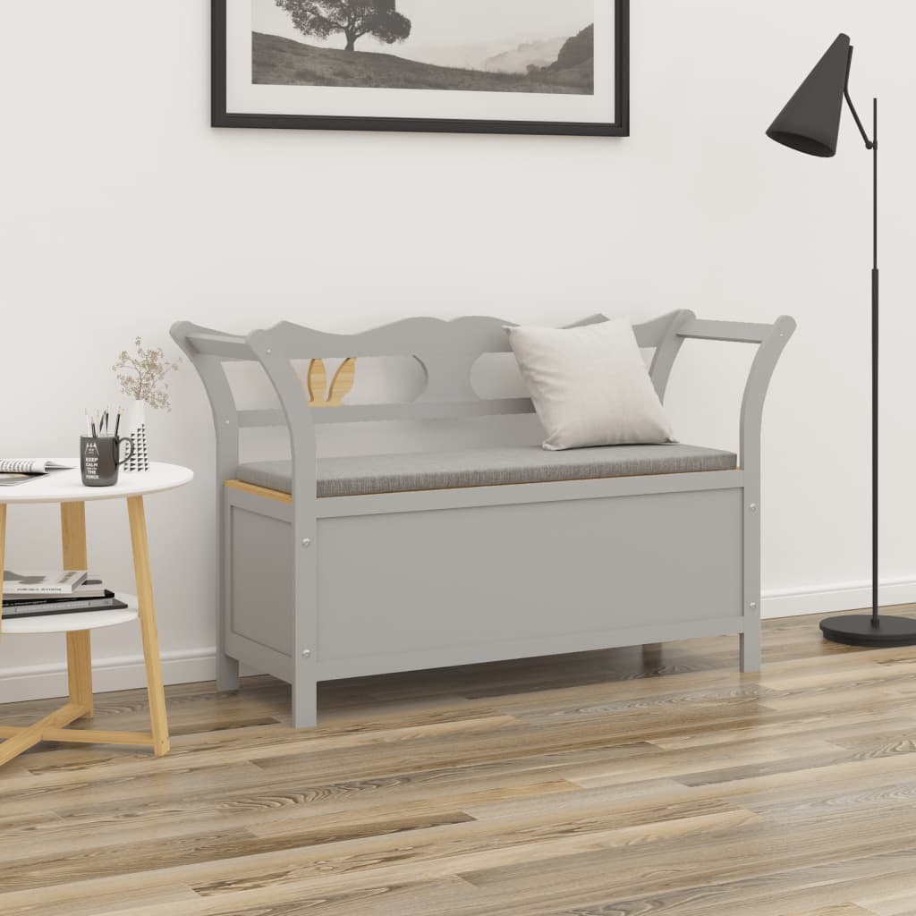 Penkki harmaa 107x45x75,5 cm täysi kuusi - Sisustajankoti.fi