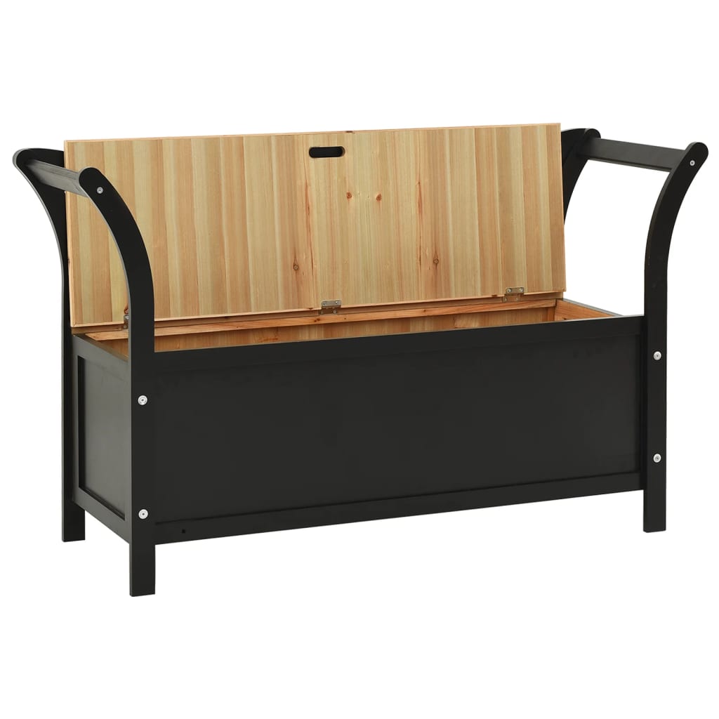 Penkki musta 107x45x75,5 cm täysi kuusi - Sisustajankoti.fi