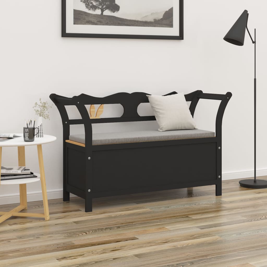 Penkki musta 107x45x75,5 cm täysi kuusi - Sisustajankoti.fi