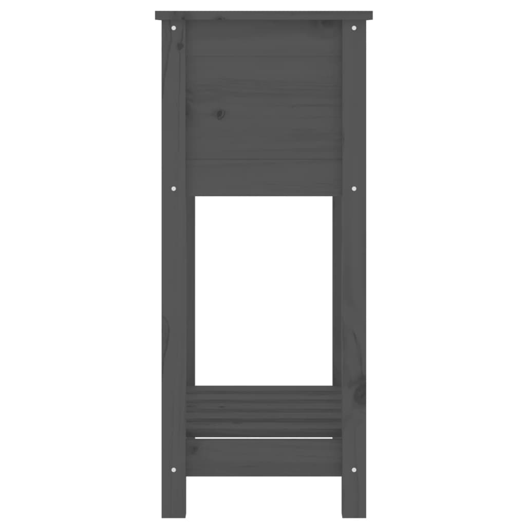 Kukkalaatikko hyllyllä harmaa 54x34,5x81 cm täysi mänty - Sisustajankoti.fi