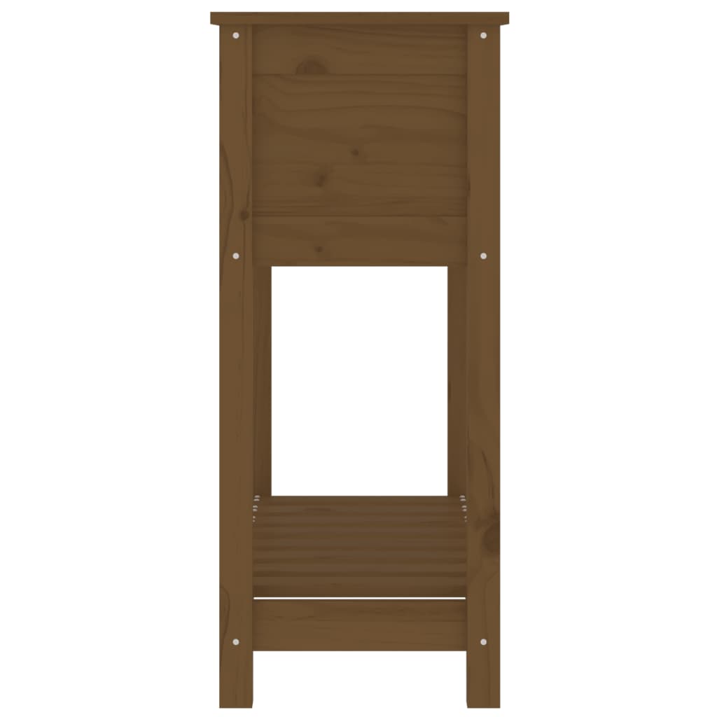 Kukkalaatikko hyllyllä hunajanruskea 82,5x34,5x81cm täysi mänty - Sisustajankoti.fi