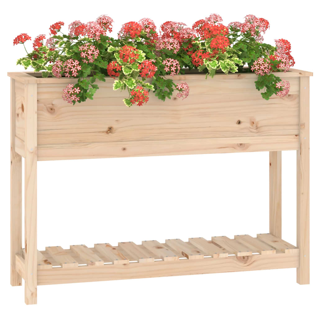 Kukkalaatikko hyllyllä 111,5x34,5x81 cm täysi mänty - Sisustajankoti.fi
