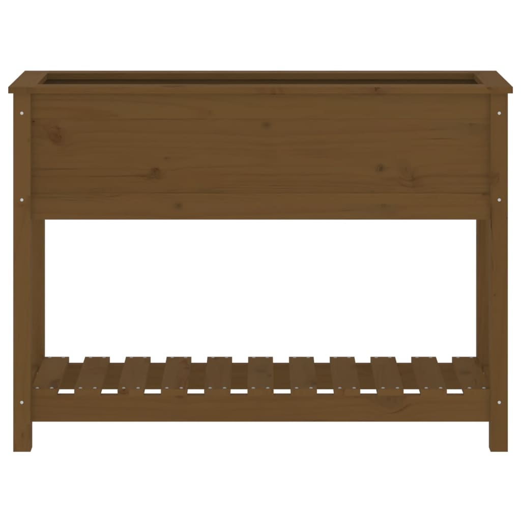 Kukkalaatikko hyllyllä hunajanruskea 111,5x34,5x81 cm mänty - Sisustajankoti.fi