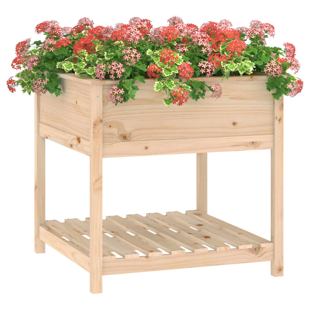 Kukkalaatikko hyllyllä 82,5x82,5x81 cm täysi mänty - Sisustajankoti.fi