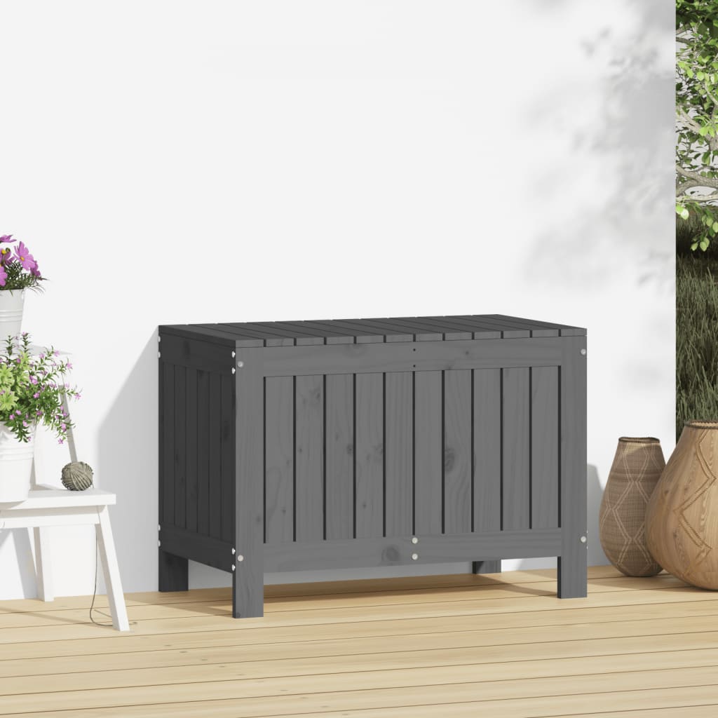 Säilytyslaatikko harmaa 76x42,5x54 cm täysi mänty - Sisustajankoti.fi