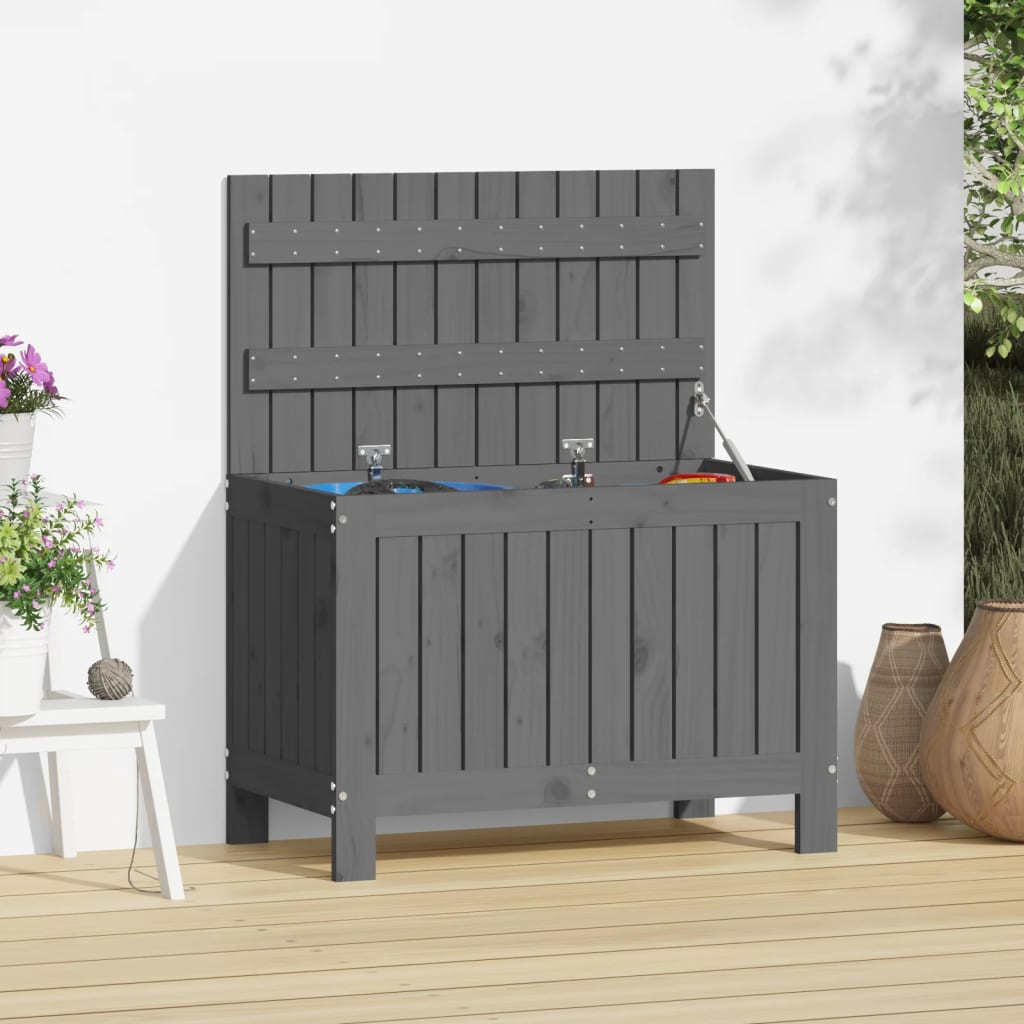 Säilytyslaatikko harmaa 76x42,5x54 cm täysi mänty - Sisustajankoti.fi
