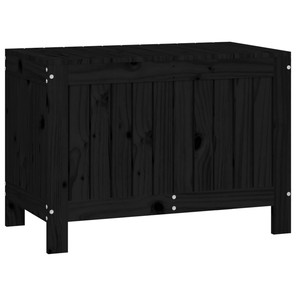 Säilytyslaatikko musta 76x42,5x54 cm täysi mänty - Sisustajankoti.fi