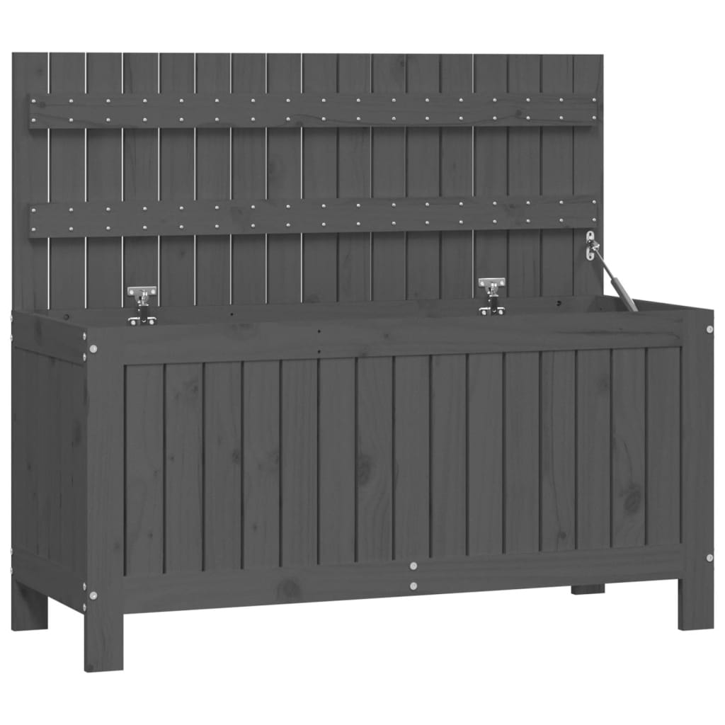 Säilytyslaatikko harmaa 108x42,5x54 cm täysi mänty - Sisustajankoti.fi